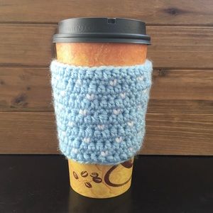 Handmade Baby Blue Tiny Hearts Coffee/Tea Cozy